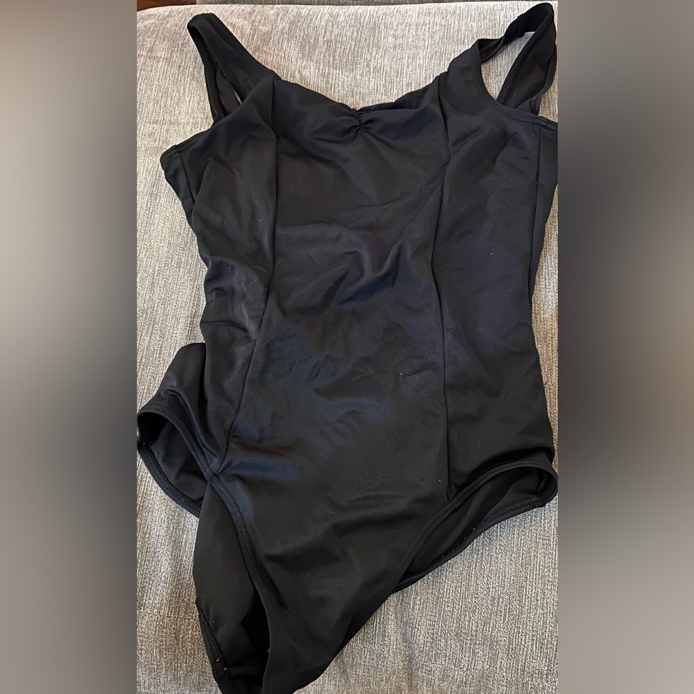 Black One-Piece Dance Suit Weissman Size LA